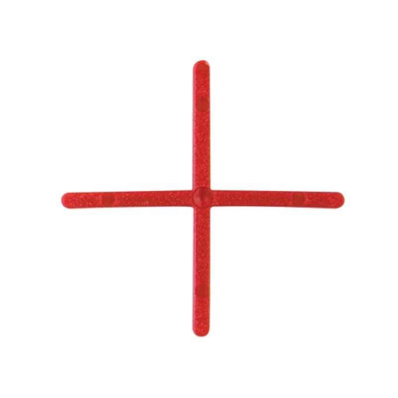Beorol 200Pcs 3.7cmx2mm Polypropylene Red Tile Cross Set, K2V