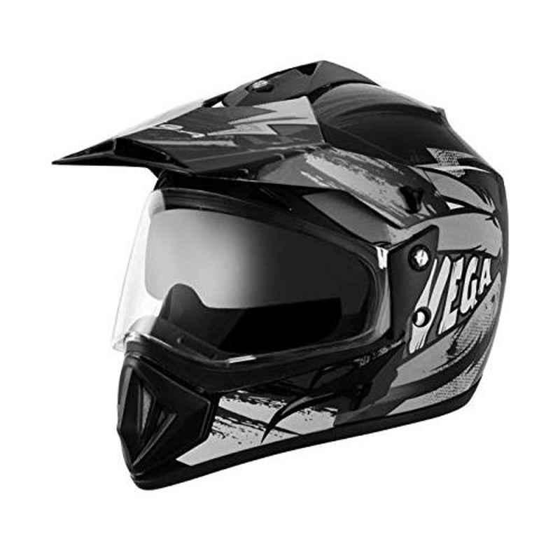 Black and white discount dirt bike helmet