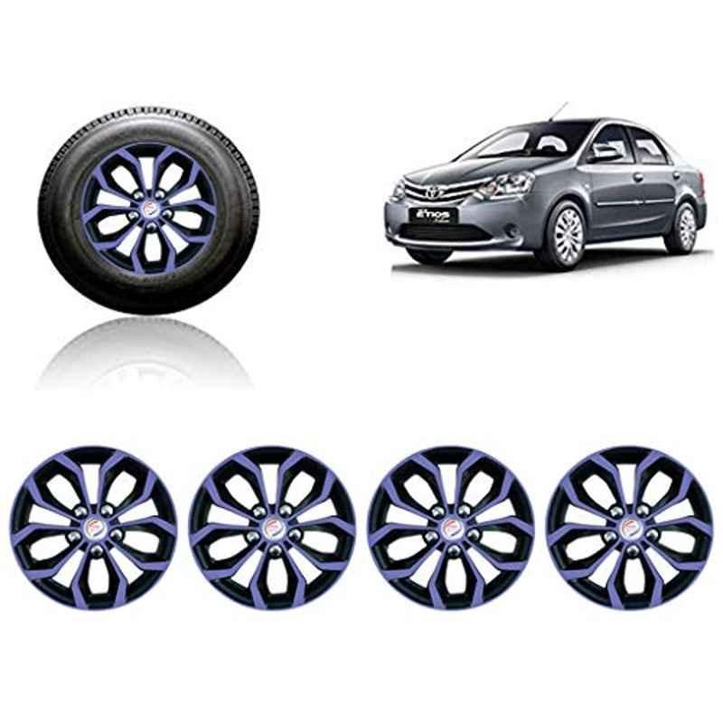 Auto Pearl 4 Pcs 14 inch ABS Violet & Black Car Wheel Cover Set for Toyota Etios