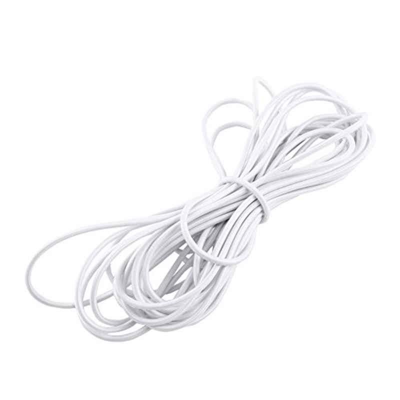 10mx5mm Polypropylene White Elastic Cord