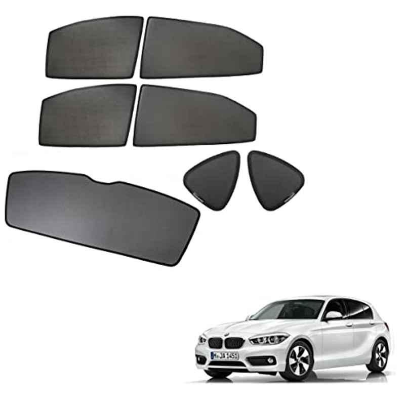 Kozdiko 5 Pcs Mesh Black Fixed Window & Rear Sun Shades Set for BMW 1 Series