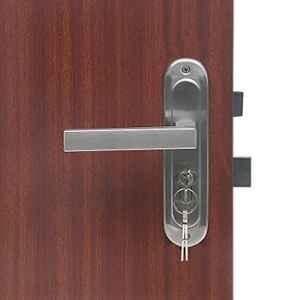 Homexpert LB201 Stainless Steel Satin Finish Round Plate Heavy Duty Mortise Door Lock Set