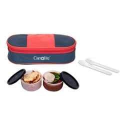 Carrolite 400ml Blue & Black Plastic Lunchbox, Black_P-13 (Pack of 5)