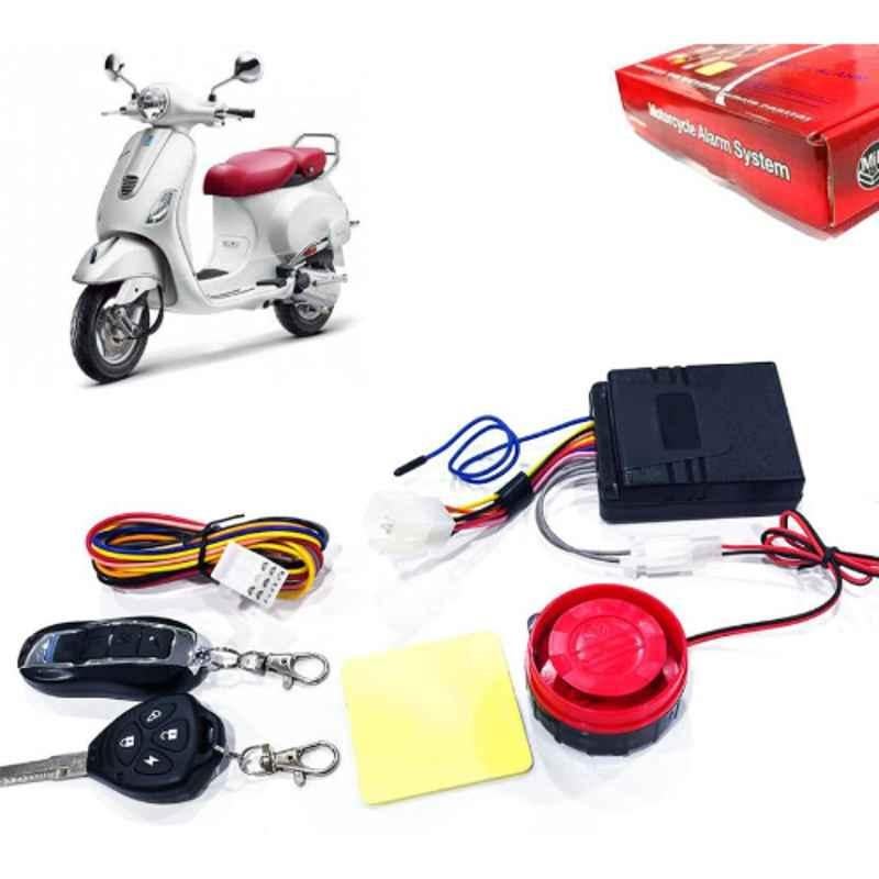 Auto Pearl 12V Black Two-Way Anti Theft Motorcycle Alarm Kit with 2 Pcs Remote for Elegante 150 BS6