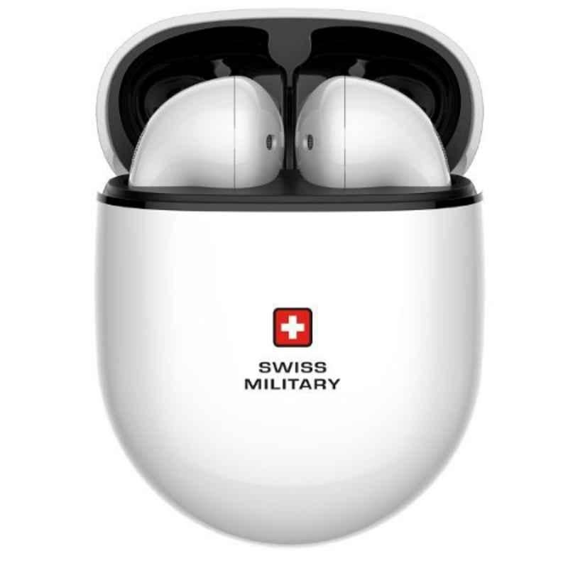 Swiss Military Delta 2 180hrs 10m White ENC Wireless Earbuds SM-TWS-DELTA-2ENC-WHI