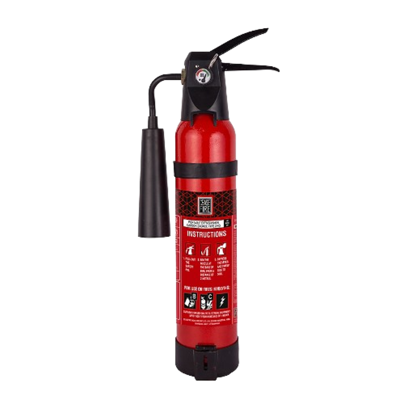 Buy Ceasefire 2kg Aluminium Red Squeeze Grip Wheeled Co2 Type Fire  Extinguisher, CF-001108 Online At Price ₹13199