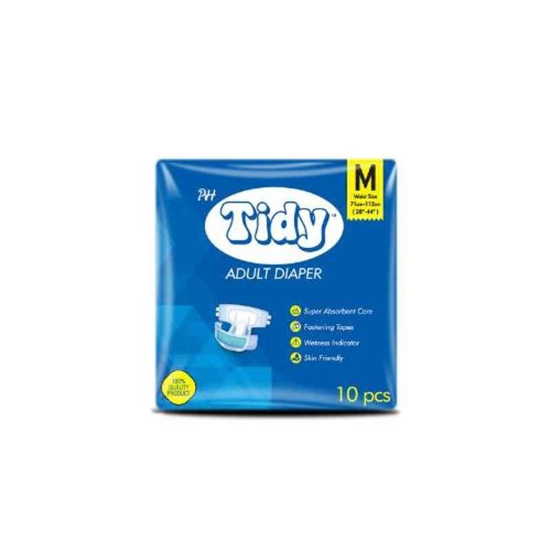Tidy 10 Pcs 71-112cm Medium Adult Diapers, TAD-M-1 (Pack of 8)