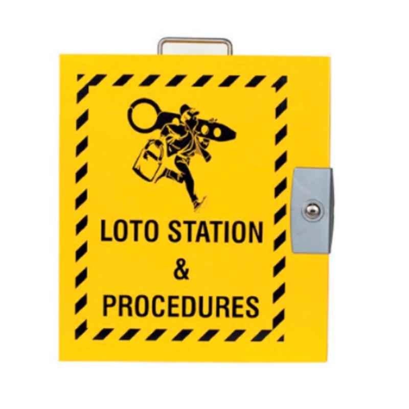 LOTO-LOK 400x350x150mm Steel Yellow Lockout Station, LS-6STLY-EB