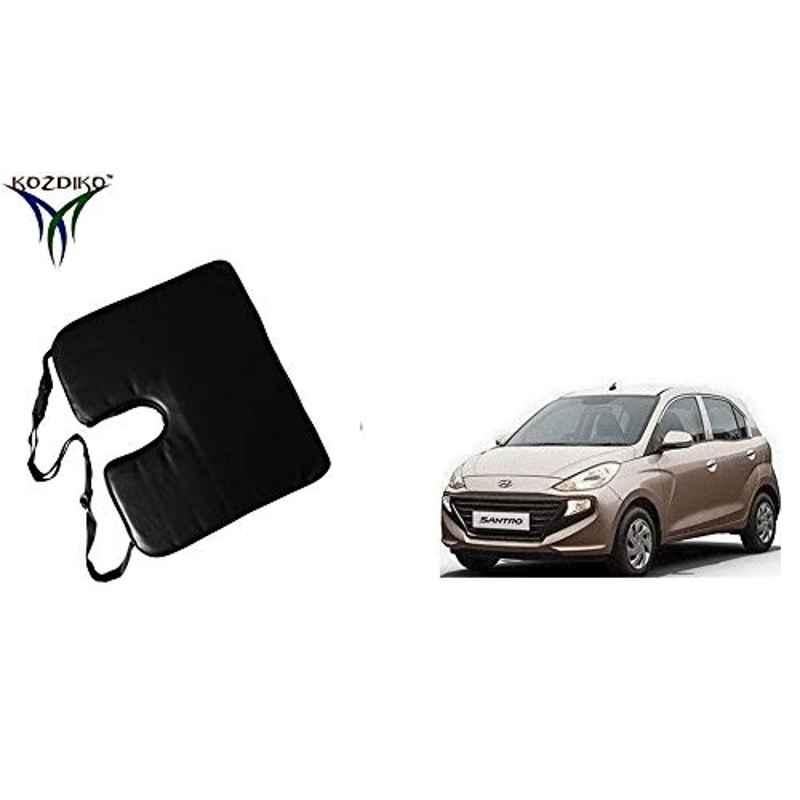 Kozdiko 2 Pcs Black Cushion Pillow Seat Rest Set for Hyundai Santro 2018