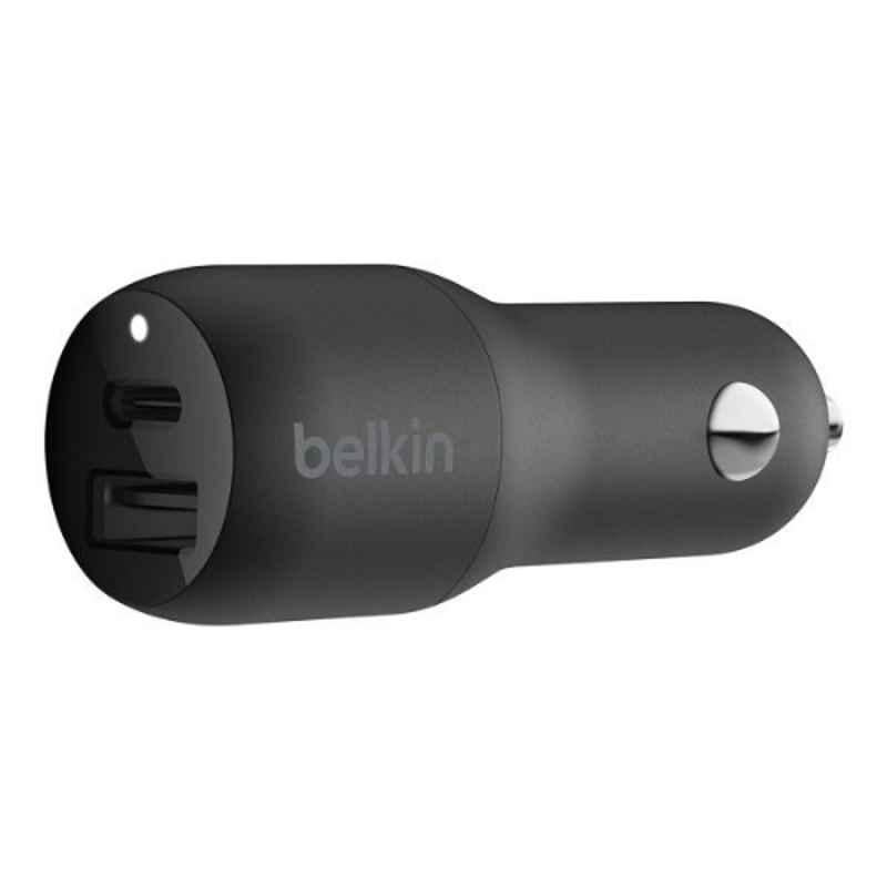 Belkin 20W Black Dual Car Charger, BL-CC-DUAL-B003-32W-BLK