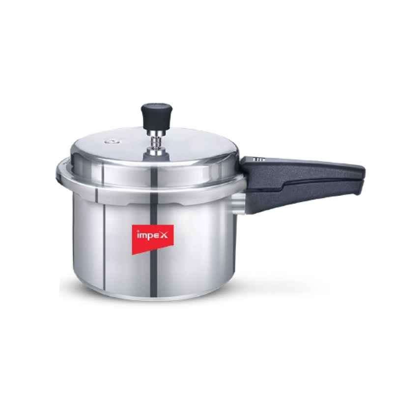 Impex 3L Aluminium Silver Pressure Cooker with Gasket Release System, NORMA 3