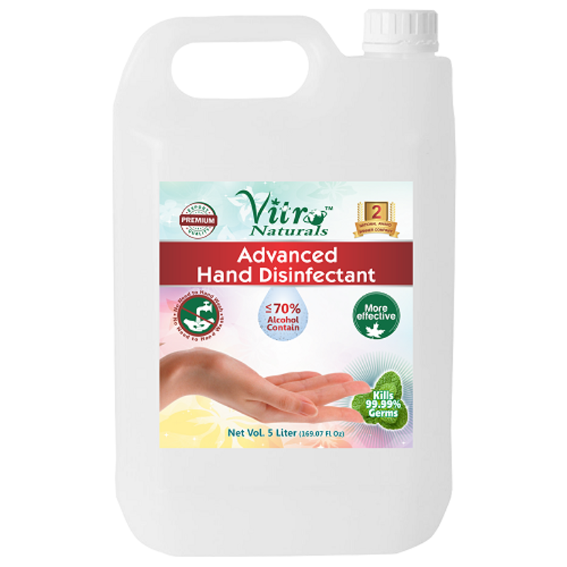 Vitro Naturals 5L Advance Hand Disinfectant without Gel, 89-04045-055822 (Pack of 10)