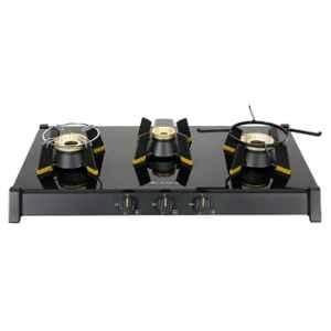 Faber Genius 753 3 Burners Manual Toughened Glass Top Cooktop, 106.0689.314