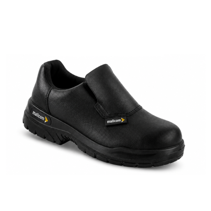 Mallcom Cymric J03 Microfiber Black Safety Shoes, Size: 6