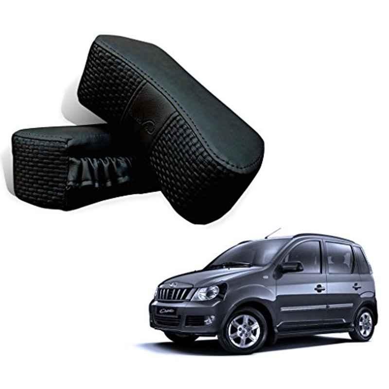 Kozdiko 2 Pcs Memory Foam Black Car Vastra Neck Rest Cushion Set for Mahindra Quanto, koz_5238