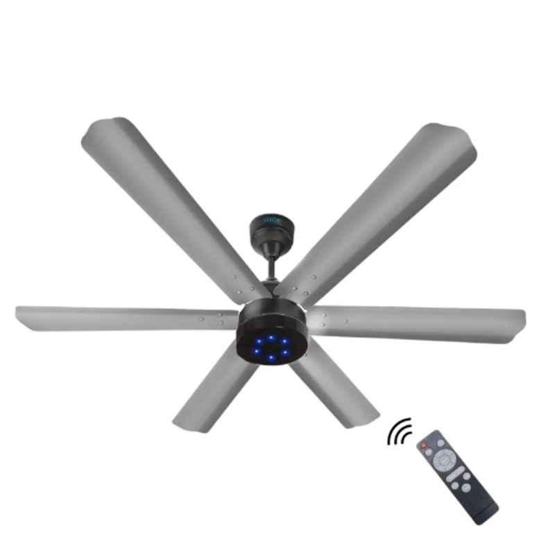 Xuga Jovian F6G 32W 320rpm 6 Blade Grey Ceiling Fan with 5 Years on Warranty, Sweep: 1200mm