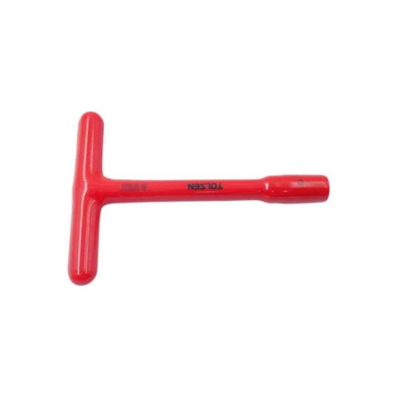 Tolsen 17x200mm Red VDE Dipped Insulated T-Socket Wrench, 40917