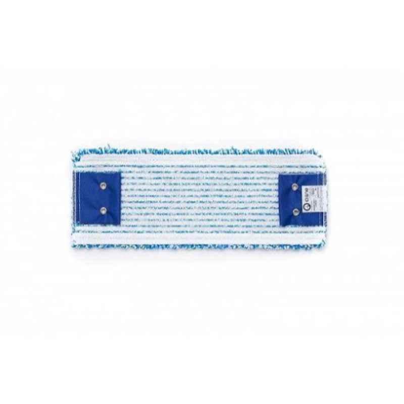 Cisne 13x40cm Microfiber White & Blue Flat Mop Head, 207500-01