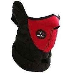 AllExtreme EXHFNRD Red Neoprene Snowboard Ski Cycling Half Face Mask with Cutout