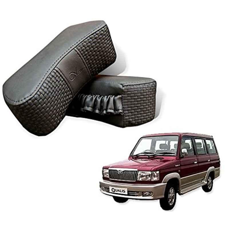 Kozdiko 2 Pcs Memory Foam Grey Car Vastra Neck Rest Cushion Set for Toyota Qualis, koz_5367