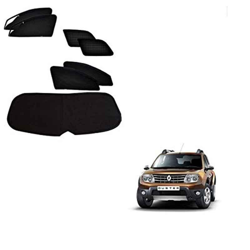Kozdiko 7 Pcs Polyester Magnetic Zipper Car Sunshade Set with Dicky Curtain for Renault Duster, KOZ-85277