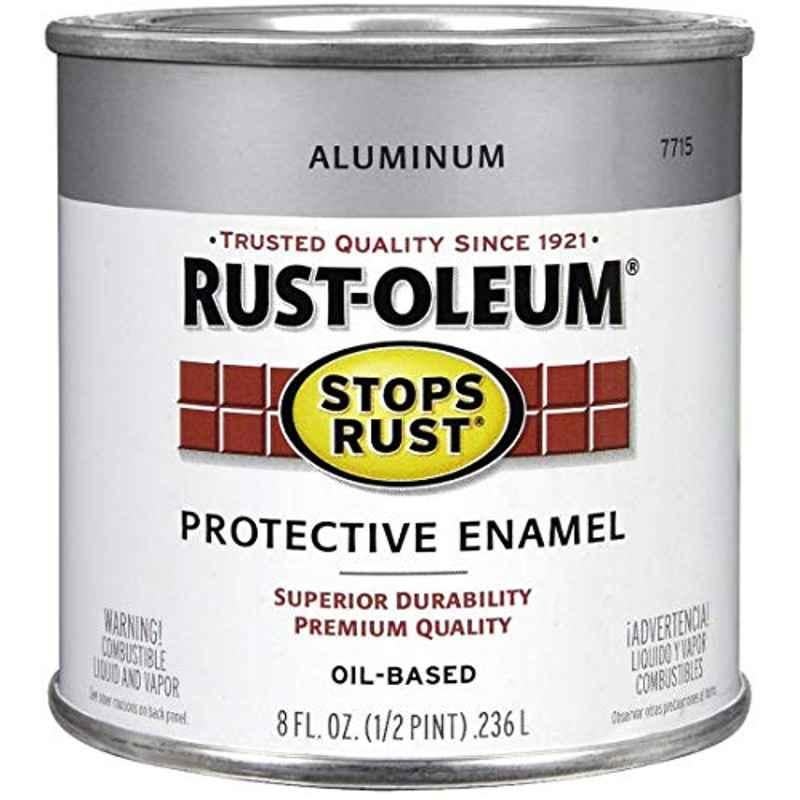 Rust-Oleum Stops Rust 8 floz Gloss Aluminium 7715730 Protective Enamel Paint