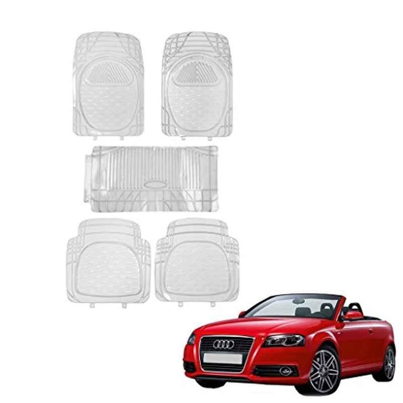 Kozdiko 5 Pcs 6205 Rubber & PVC Clear Car Foot Mat Set for Audi A3