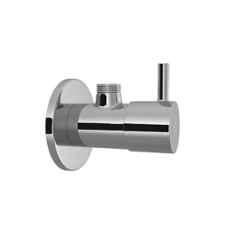 RN 1/2 inch Brass Ingot Nickel & Chrome Plated Flow Angle Cock with Wall Flange