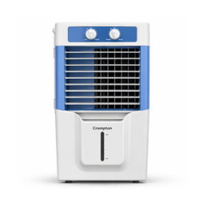 Crompton ACGC-Ginie Neo 130W 10L White & Light Blue Personal Air Cooler with 4-Way Air Deflection & High Density Honeycomb Pad