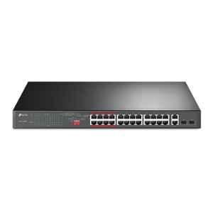 TP-Link 24 Port 10/100Mbps & 2 Port Gigabit Unmanaged PoE Switch, TL-SL1226P