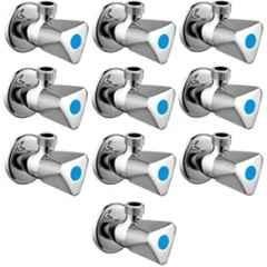 Senkiddpro Triangle Stainless Steel Chrome Finish Wall Mounted Angle Cock (Pack of 10)