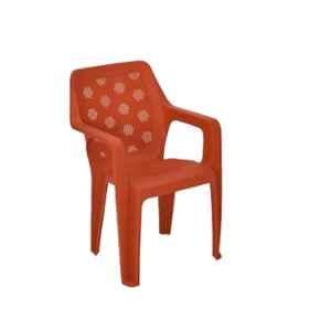 Nilkamal Hexa Plastic Red Outdoor Chair, (Pack of 2)