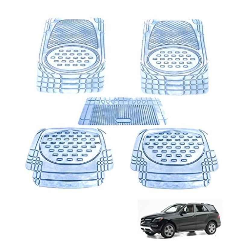 Kozdiko 5 Pcs 6605 PVC & Rubber Clear Car Foot Mat Set for Mercedes Benz M-Class