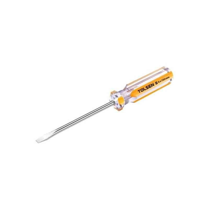Tolsen 44mm Silver, Yellow & Clear Magnetic Tip Screwdriver, 20016
