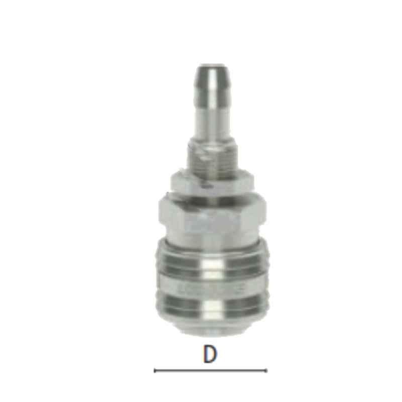 Ludecke ES10TSVAB 10mm Double Shut Off Quick Bulkhead Connect Coupling
