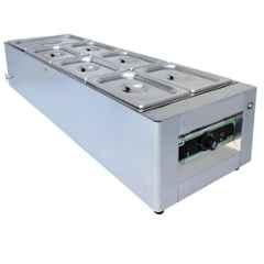 Adorma 32 Litre (1x8L, 6x4) 1200W Heavy Gauge Stainless Steel SS304 Bain Marie with Water Tank, Drainage System & 1 Year Warranty, BM 32