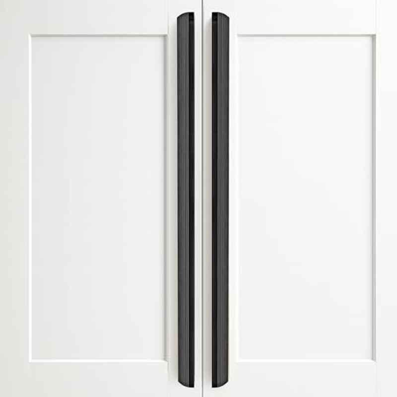 Plantex 600mm Aluminium Black Matte Finish Pull Cabinet Handle for Home & Office, APS-DTC-5200-BLK-600MM-PK-2 (Pack of 2)