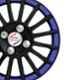 Auto Pearl 4 Pcs 15 inch ABS Black & Blue Press Fitting Wheel Cover Set for Honda City I-VTEC
