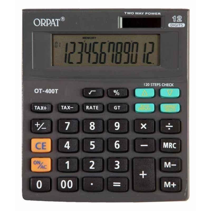 Orpat OT-400T BK Basic Calculator, (Pack Of 5)