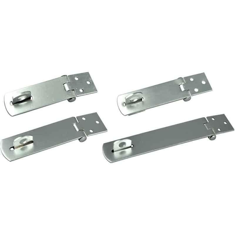 Robustline 4 inch Aluminium Hasp & Staple Door Padlock with Screws (Pack of 6)
