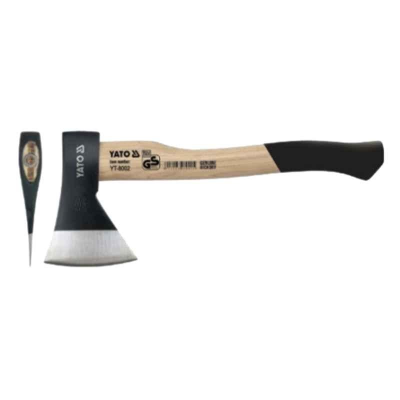 Yato 800g Carbon Steel Axe with Knotless Hickory Wood Handle, YT-8002