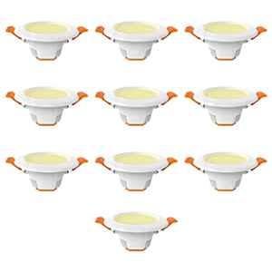 Fybros F-Eco 6W Polycarbonate Yellow Round LED Ceiling Light, FLS5854J (Pack of 10)