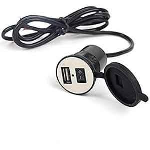 AOW Motorcycle Bike Mobile Phone USB Charger Power Adapter 12v (Waterproof) for Bullet Electra Delux