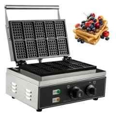 Khushi Udyog 2000W 10 Piece Stainless Steel Black Biscuit Waffle Maker