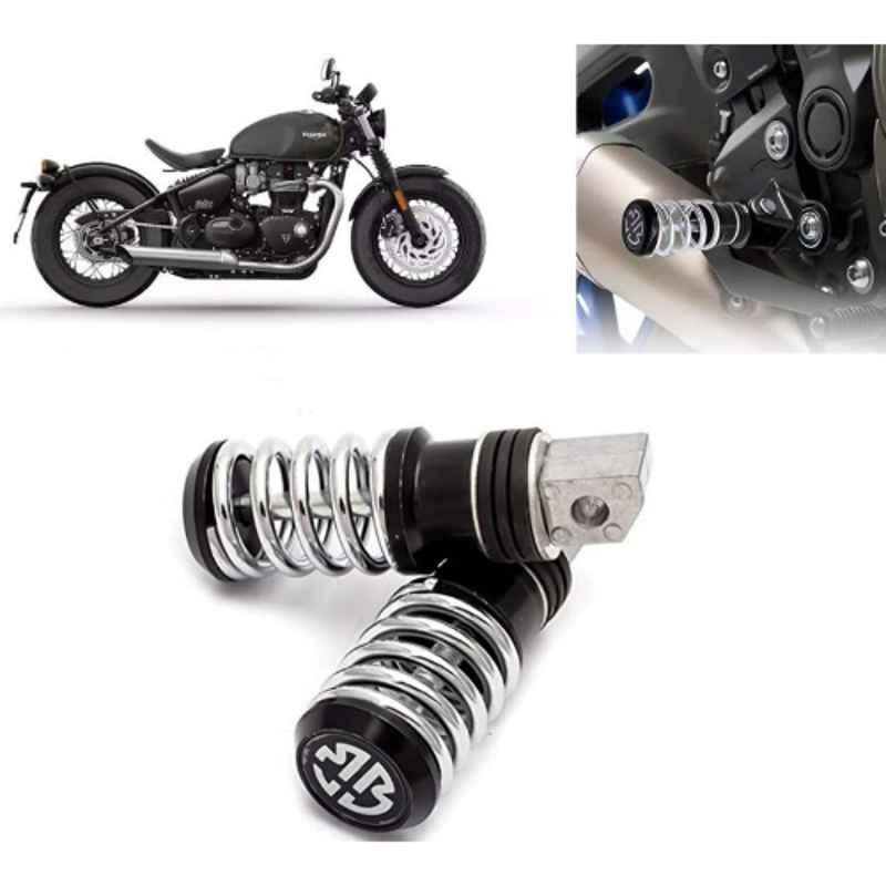 Auto Pearl 2 Pcs Steel Black Foot Rest Spring Coiled Set for Bonneville Bobber BS6