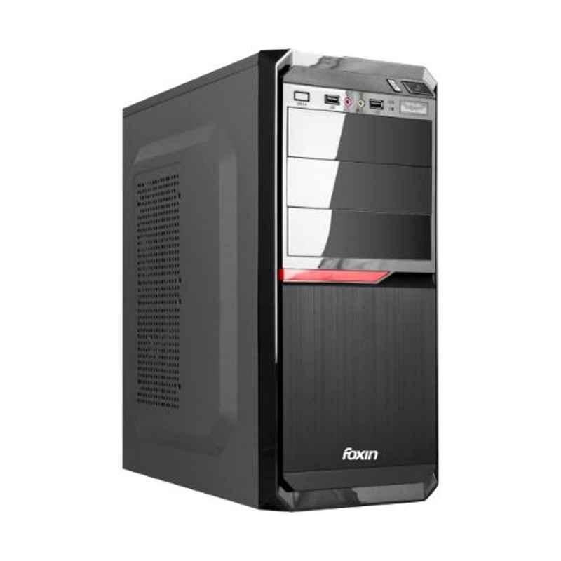 Foxin MARVEL Aesthetic Black Mid Tower PC Cabinet with SMPS