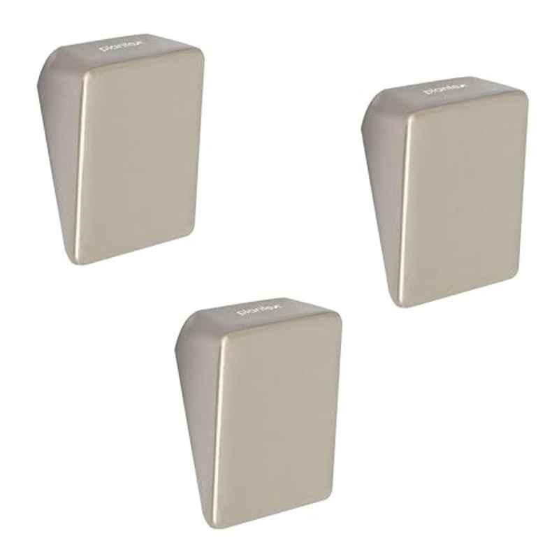 Plantex Knobs for Drawers/Square Drawer Knobs for Cabinets/Pull-Push Knobs for Kitchen/Bedroom Drawer (Pack of 3) SH-331, Satin White