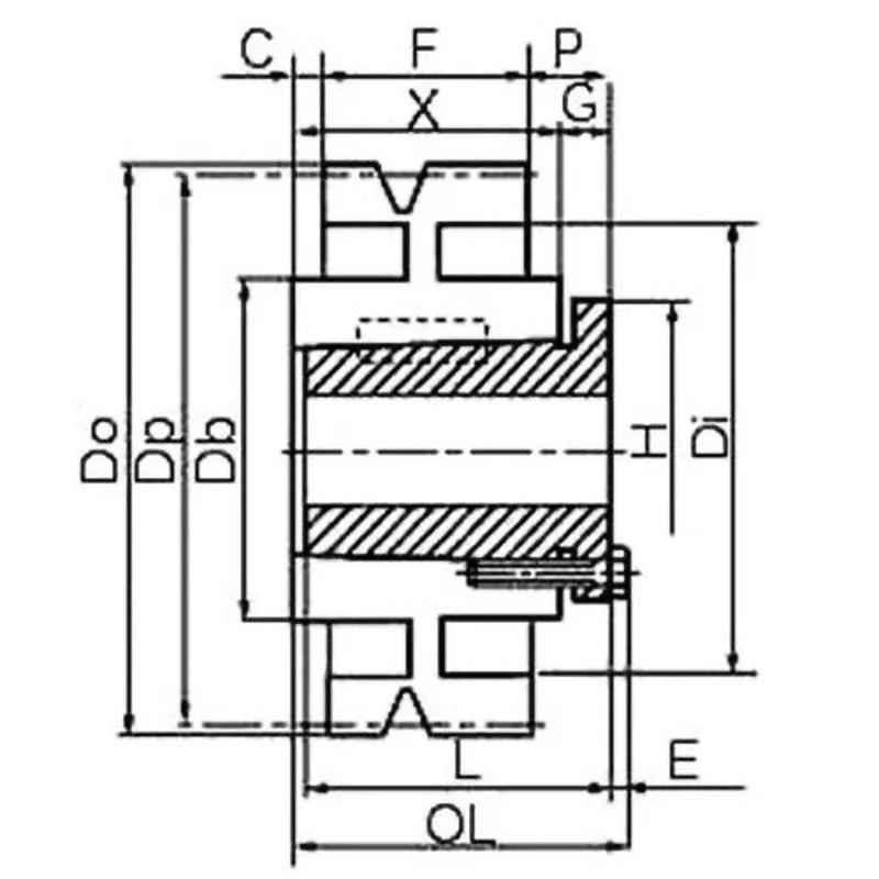 Mitsuboshi Maxstar 1250mm 8V Belt 4 Groove Wedge Pulley, 1250-8V-4-W1-picture-40