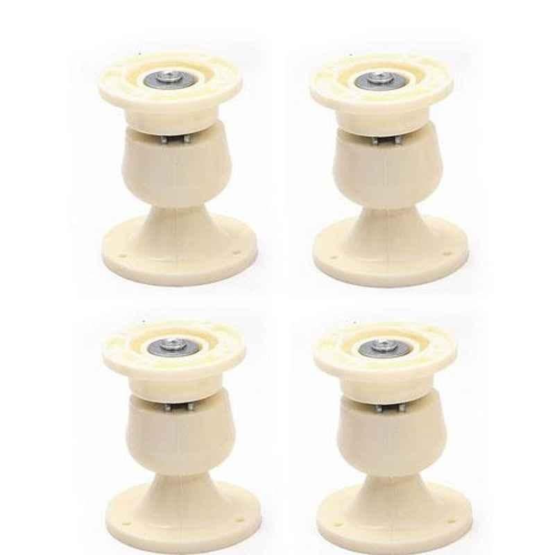 Nixnine Plastic Ivory Magnetic Door Stopper, NO-5_IVR_4PS (Pack of 4)