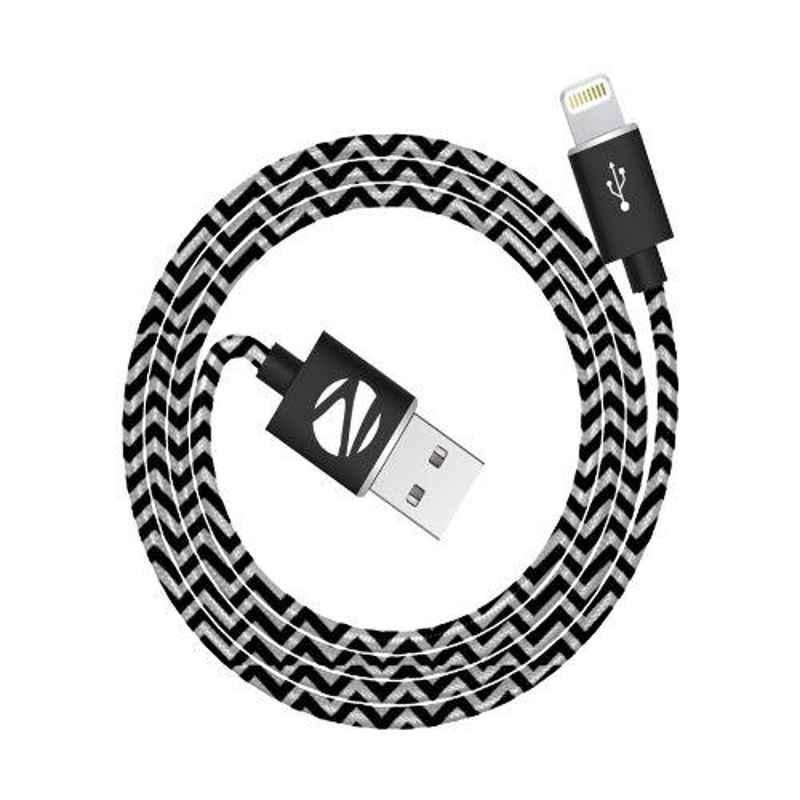 Zebronics 1.2m USB to Lightning Cable for High Speed Charging, ZEB-ULC120CB